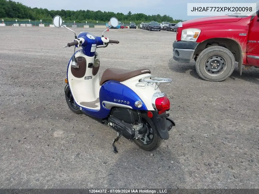 2023 Honda Ncw50 P VIN: JH2AF772XPK200098 Lot: 12044372