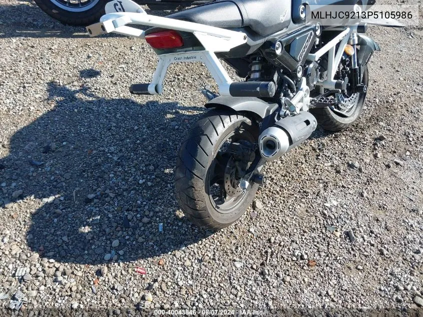 2023 Honda Grom 125 VIN: MLHJC9213P5105986 Lot: 40043846