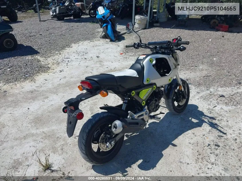 2023 Honda Grom 125 VIN: MLHJC9210P5104665 Lot: 40280551