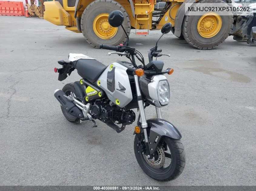 2023 Honda Grom 125 VIN: MLHJC921XP5106262 Lot: 40308591