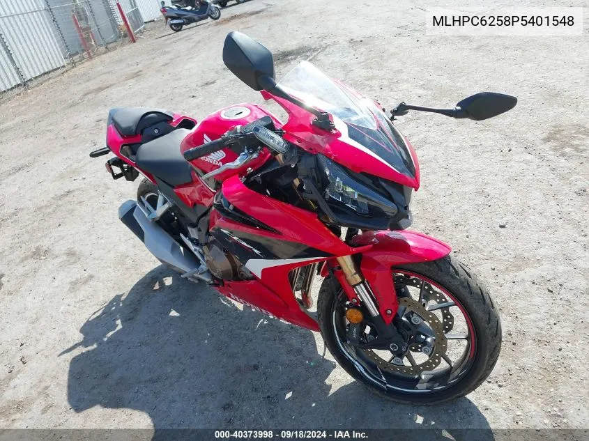 2023 Honda Cbr500 Ra VIN: MLHPC6258P5401548 Lot: 40373998