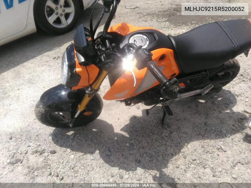 2024 Honda Grom 125 VIN: MLHJC9215R5200052 Lot: 39966495