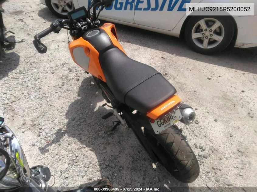 2024 Honda Grom 125 VIN: MLHJC9215R5200052 Lot: 39966495