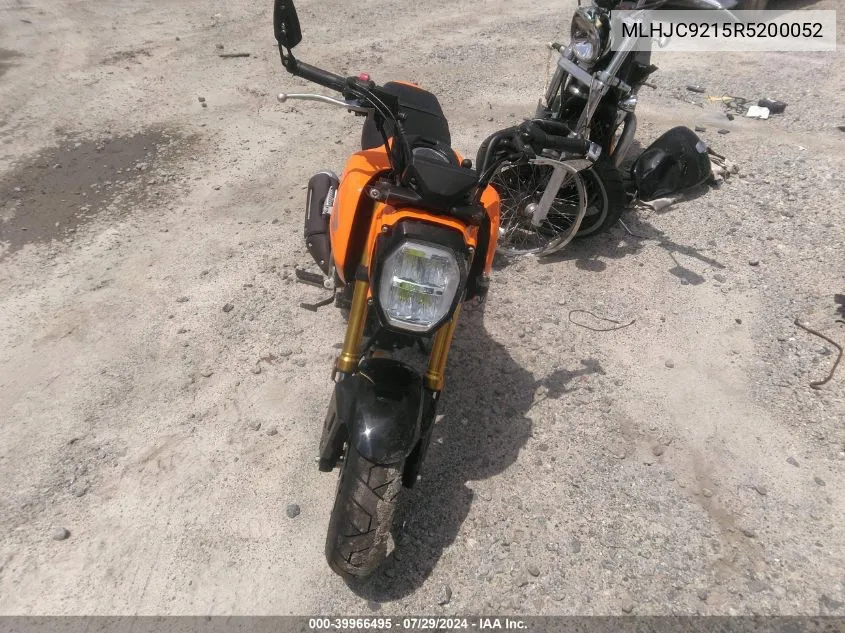 2024 Honda Grom 125 VIN: MLHJC9215R5200052 Lot: 39966495