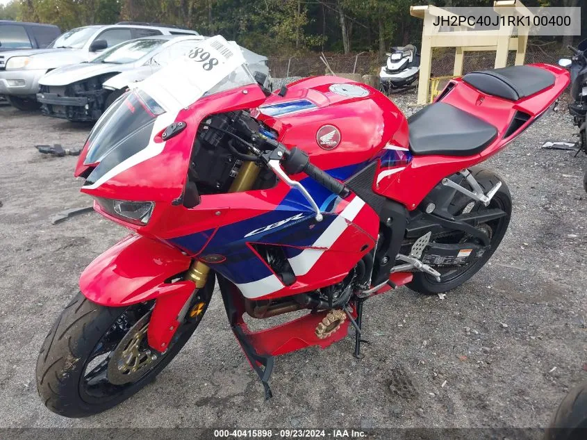 2024 Honda Cbr600 Rr VIN: JH2PC40J1RK100400 Lot: 40415898