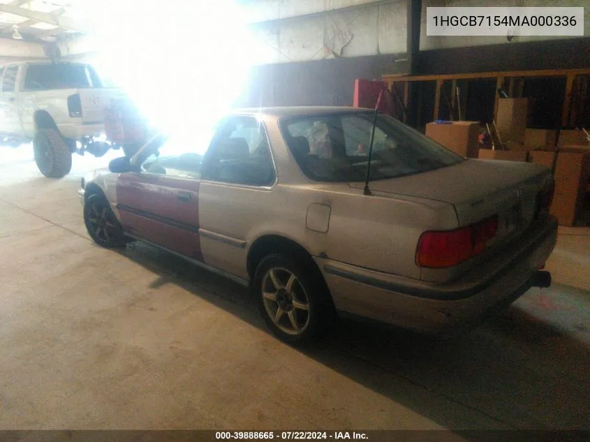 1991 Honda Accord Lx VIN: 1HGCB7154MA000336 Lot: 39888665