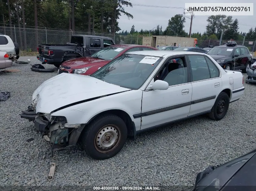 1991 Honda Accord Lx/Ex VIN: JHMCB7657MC029761 Lot: 40300395