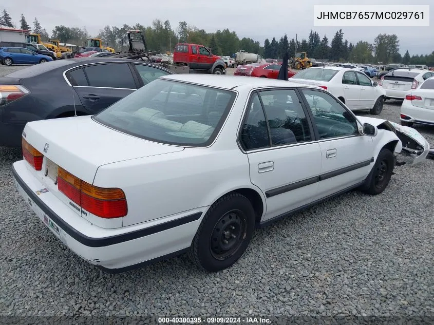 JHMCB7657MC029761 1991 Honda Accord Lx/Ex