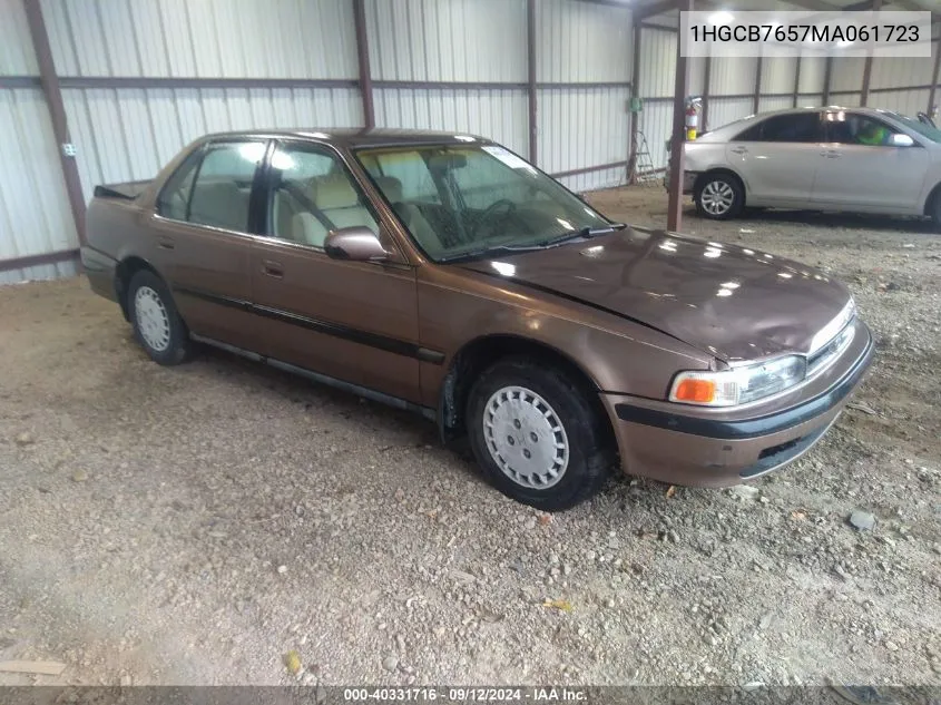 1991 Honda Accord Lx/Ex VIN: 1HGCB7657MA061723 Lot: 40331716