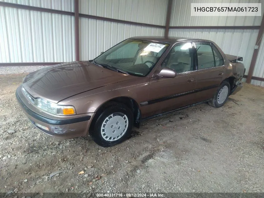 1HGCB7657MA061723 1991 Honda Accord Lx/Ex