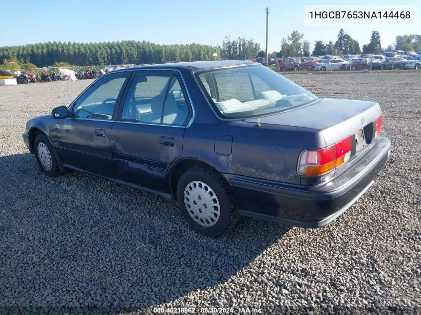 1992 Honda Accord Lx VIN: 1HGCB7653NA144468 Lot: 40218962