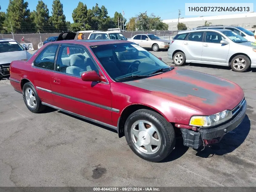 1992 Honda Accord Ex VIN: 1HGCB7272NA064313 Lot: 40442251