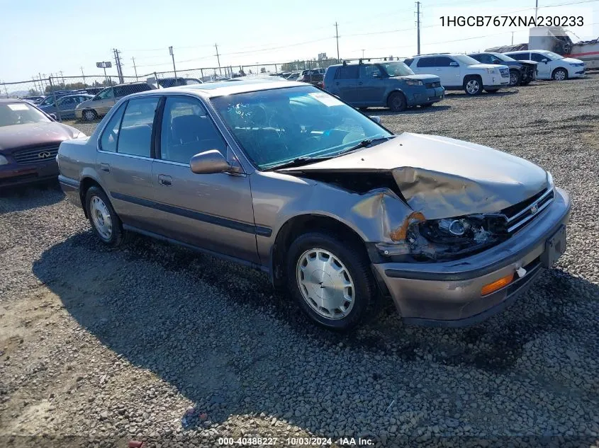 1992 Honda Accord Ex VIN: 1HGCB767XNA230233 Lot: 40488227