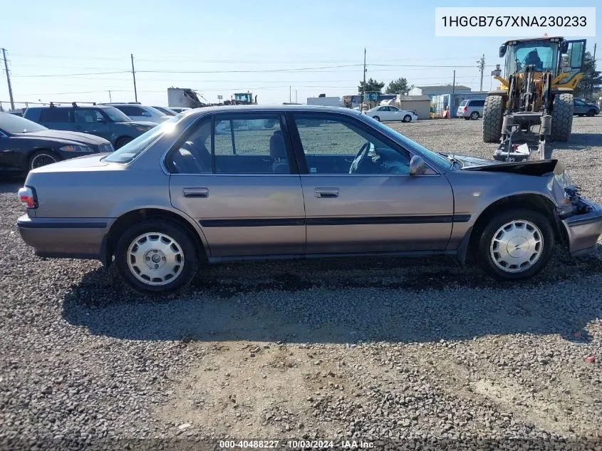 1992 Honda Accord Ex VIN: 1HGCB767XNA230233 Lot: 40488227