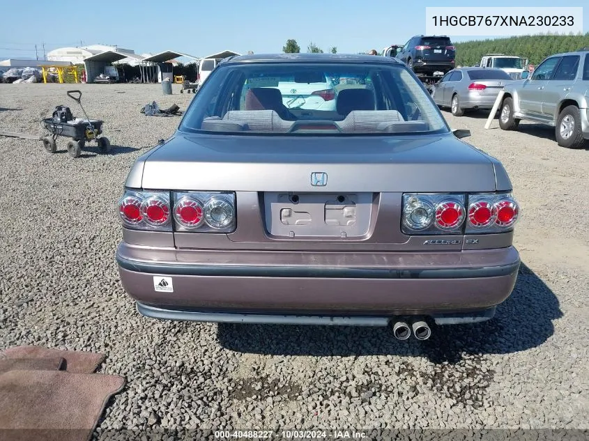 1992 Honda Accord Ex VIN: 1HGCB767XNA230233 Lot: 40488227