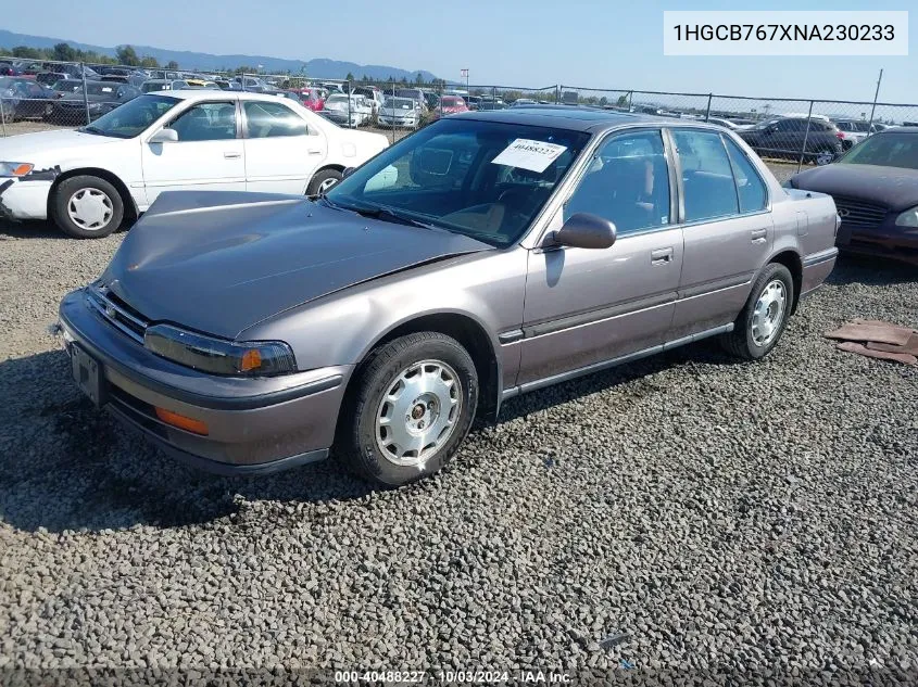 1992 Honda Accord Ex VIN: 1HGCB767XNA230233 Lot: 40488227