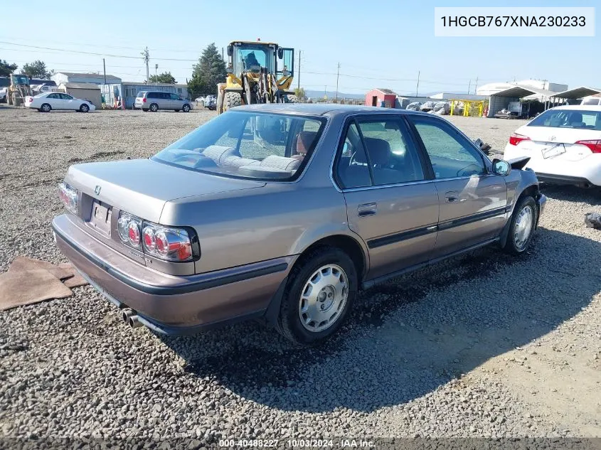 1992 Honda Accord Ex VIN: 1HGCB767XNA230233 Lot: 40488227