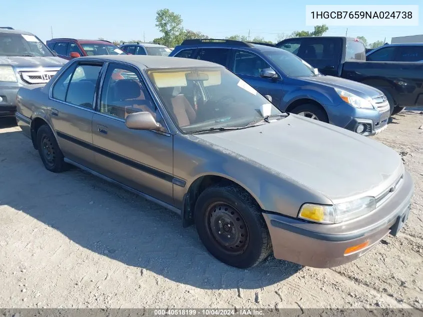 1992 Honda Accord Lx VIN: 1HGCB7659NA024738 Lot: 40518199