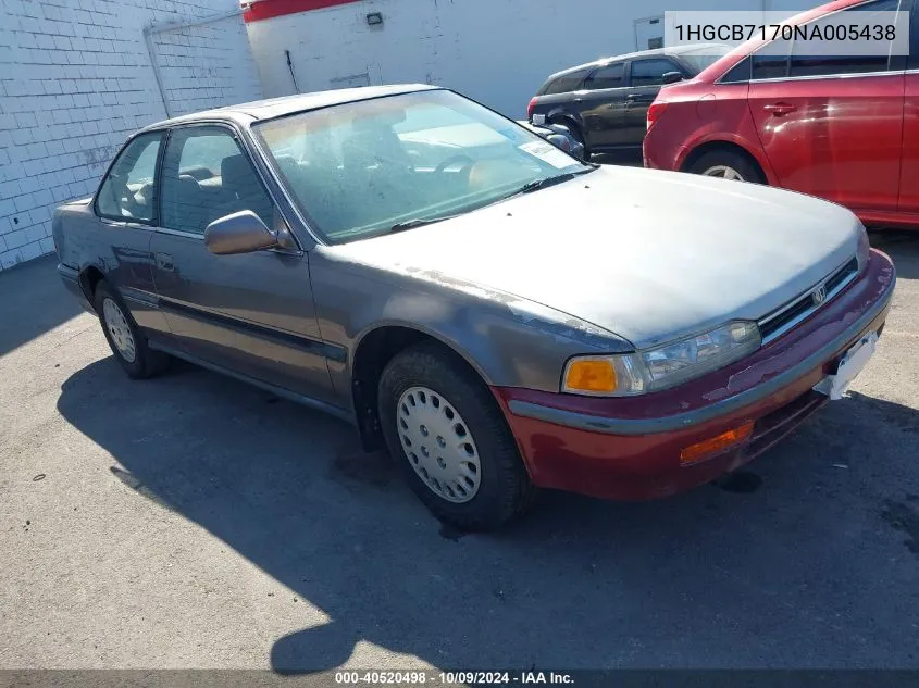 1992 Honda Accord Ex VIN: 1HGCB7170NA005438 Lot: 40520498