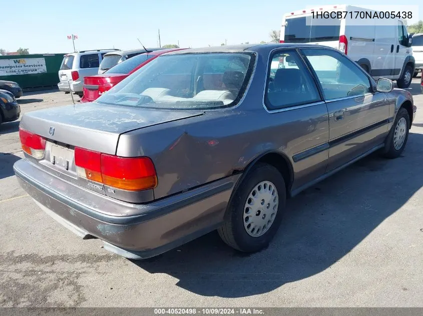 1992 Honda Accord Ex VIN: 1HGCB7170NA005438 Lot: 40520498