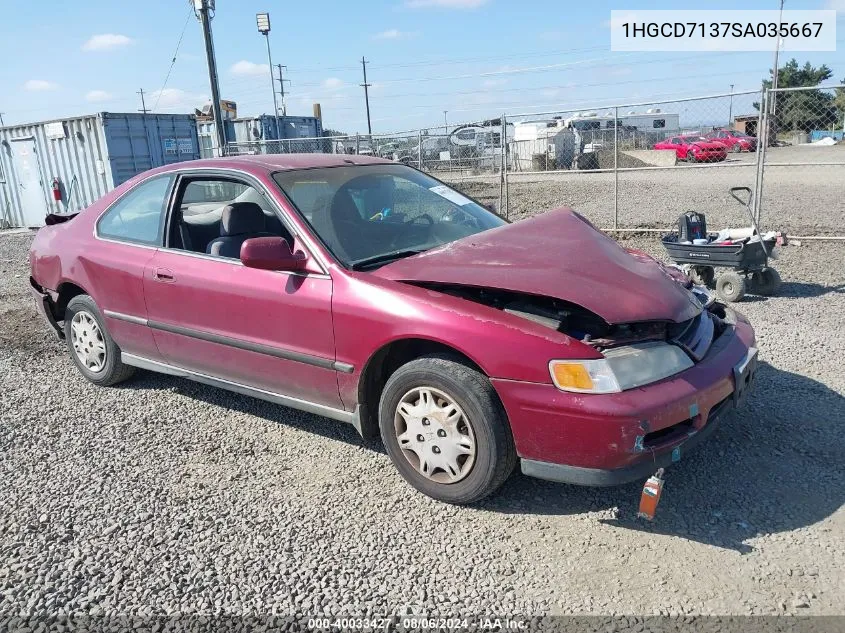 1995 Honda Accord Lx VIN: 1HGCD7137SA035667 Lot: 40033427