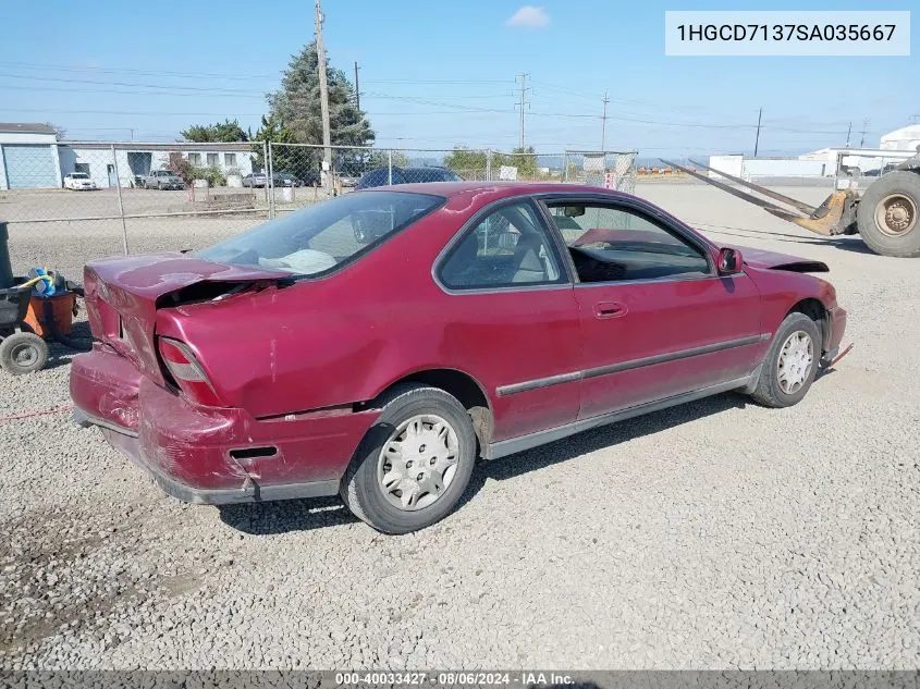 1995 Honda Accord Lx VIN: 1HGCD7137SA035667 Lot: 40033427