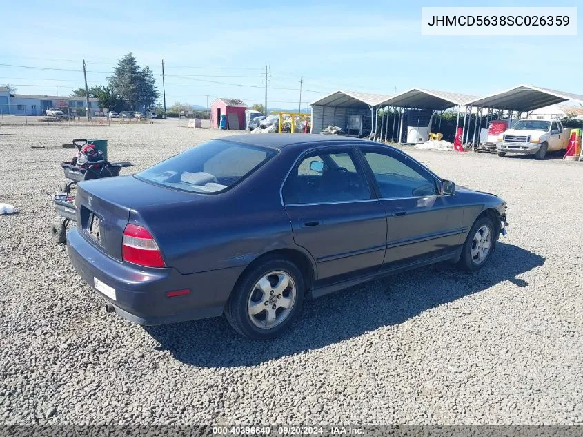 1995 Honda Accord Lx VIN: JHMCD5638SC026359 Lot: 40396540