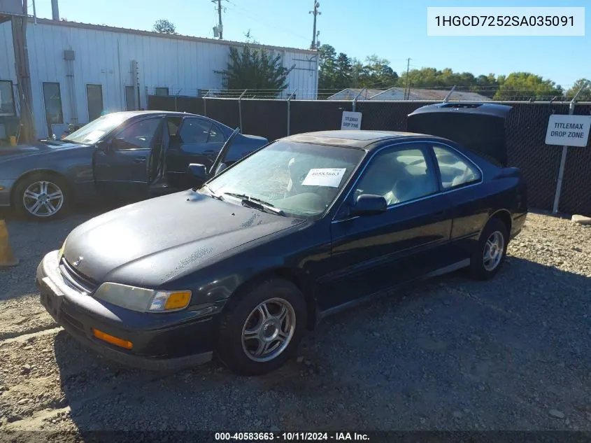 1995 Honda Accord Ex VIN: 1HGCD7252SA035091 Lot: 40583663