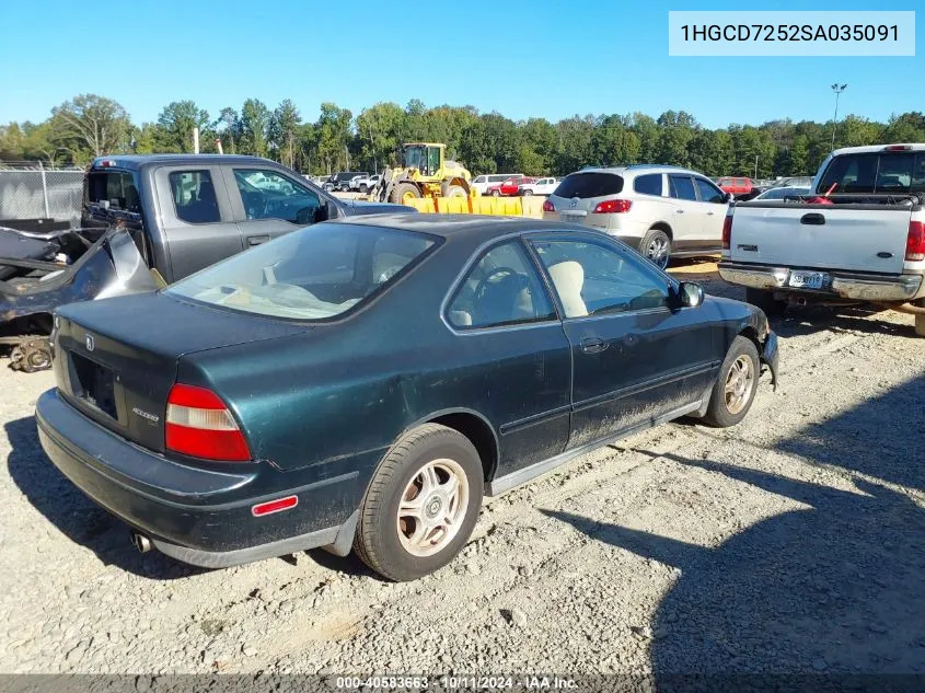 1995 Honda Accord Ex VIN: 1HGCD7252SA035091 Lot: 40583663