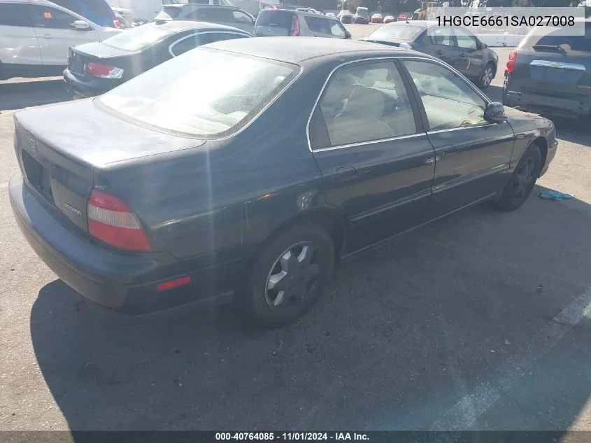 1995 Honda Accord Ex VIN: 1HGCE6661SA027008 Lot: 40764085