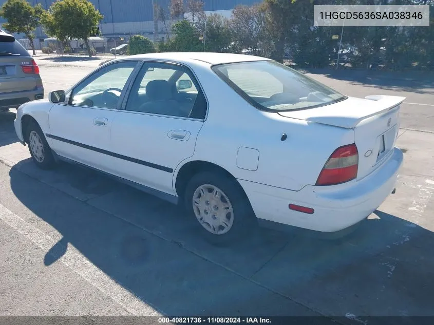 1995 Honda Accord Lx/Ex VIN: 1HGCD5636SA038346 Lot: 40821736