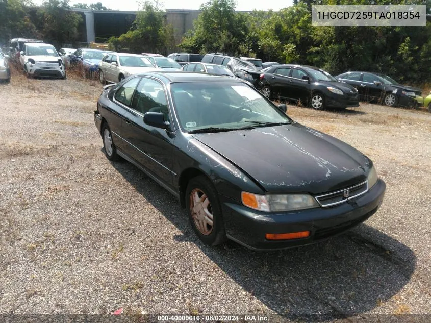 1996 Honda Accord Ex/Ex-R VIN: 1HGCD7259TA018354 Lot: 40009616