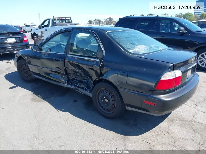 1996 Honda Accord Lx/Ex VIN: 1HGCD5631TA206959 Lot: 40165314