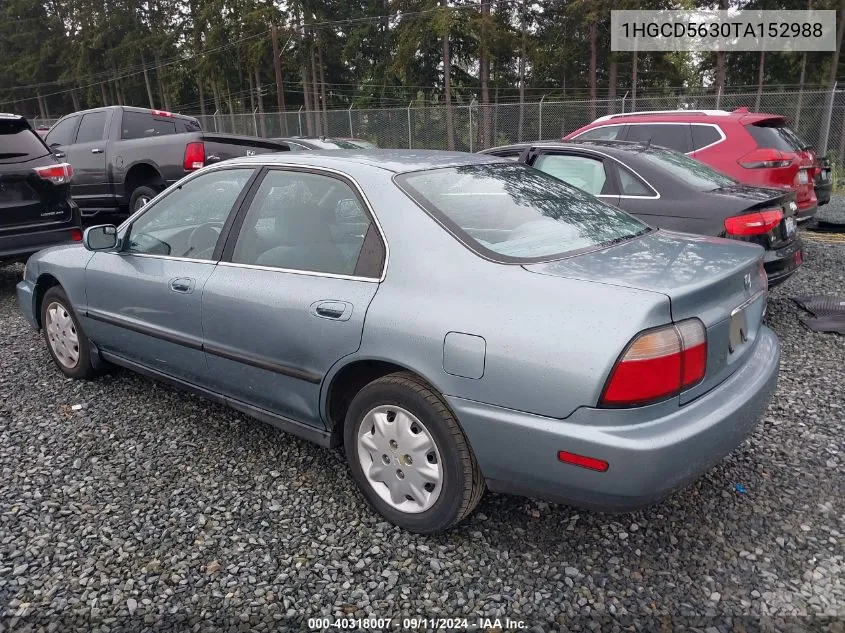 1996 Honda Accord Lx/Ex VIN: 1HGCD5630TA152988 Lot: 40318007