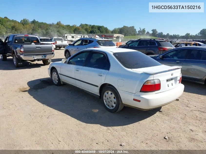 1996 Honda Accord Lx/Ex VIN: 1HGCD5633TA150216 Lot: 40485659