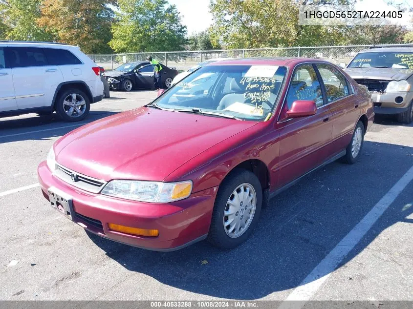 1996 Honda Accord Ex/Ex-R VIN: 1HGCD5652TA224405 Lot: 40533288