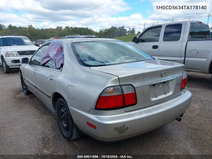 1996 Honda Accord Lx/Ex VIN: 1HGCD5634TA178140 Lot: 40611696