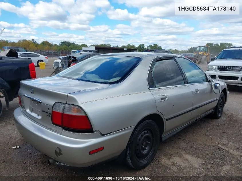 1996 Honda Accord Lx/Ex VIN: 1HGCD5634TA178140 Lot: 40611696