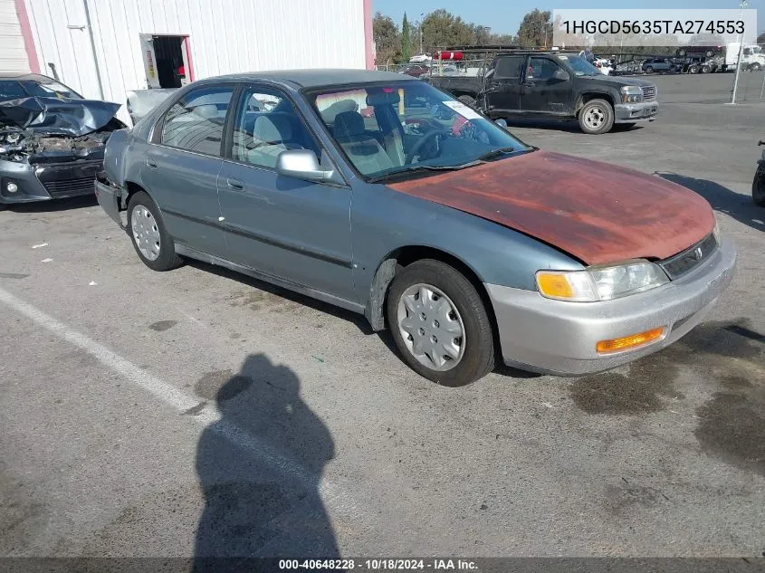 1996 Honda Accord Lx/Ex VIN: 1HGCD5635TA274553 Lot: 40648228