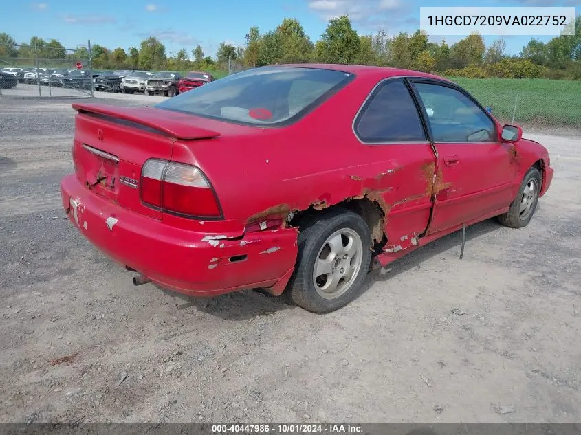 1997 Honda Accord Se VIN: 1HGCD7209VA022752 Lot: 40634532