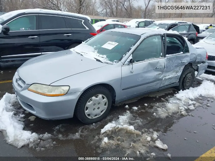 1HGCG5646WA227231 1998 Honda Accord Lx