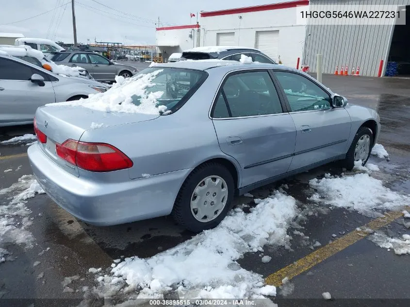 1HGCG5646WA227231 1998 Honda Accord Lx