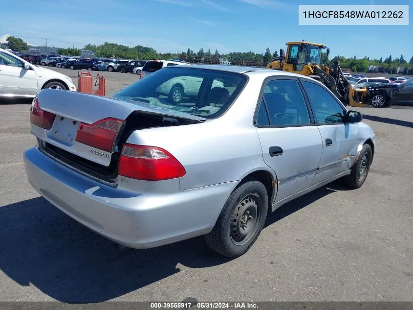 1HGCF8548WA012262 1998 Honda Accord Dx