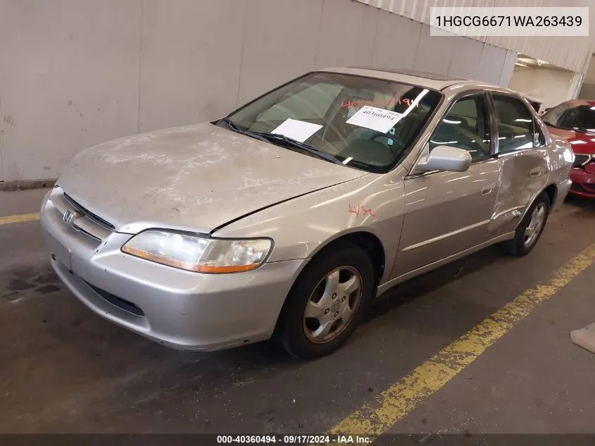 1HGCG6671WA263439 1998 Honda Accord Ex