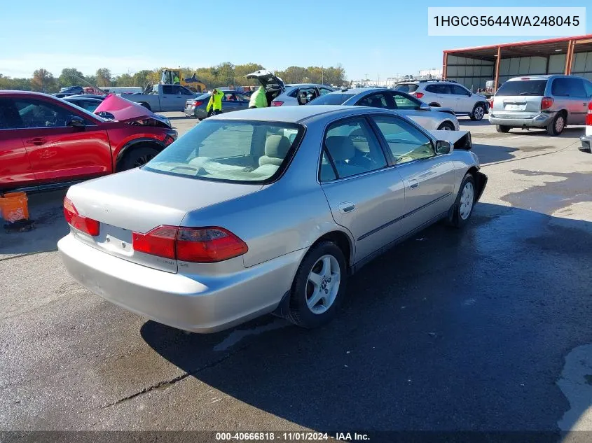 1998 Honda Accord Lx VIN: 1HGCG5644WA248045 Lot: 40666818