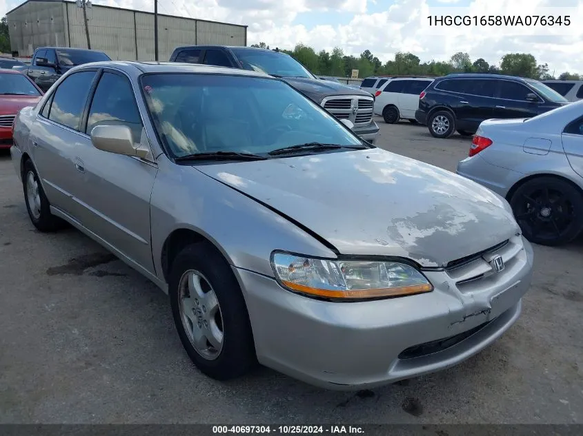 1998 Honda Accord Ex V6 VIN: 1HGCG1658WA076345 Lot: 40697304