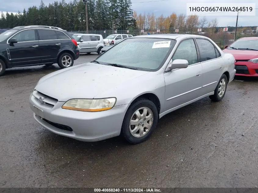 1998 Honda Accord Ex VIN: 1HGCG6674WA264519 Lot: 40858240