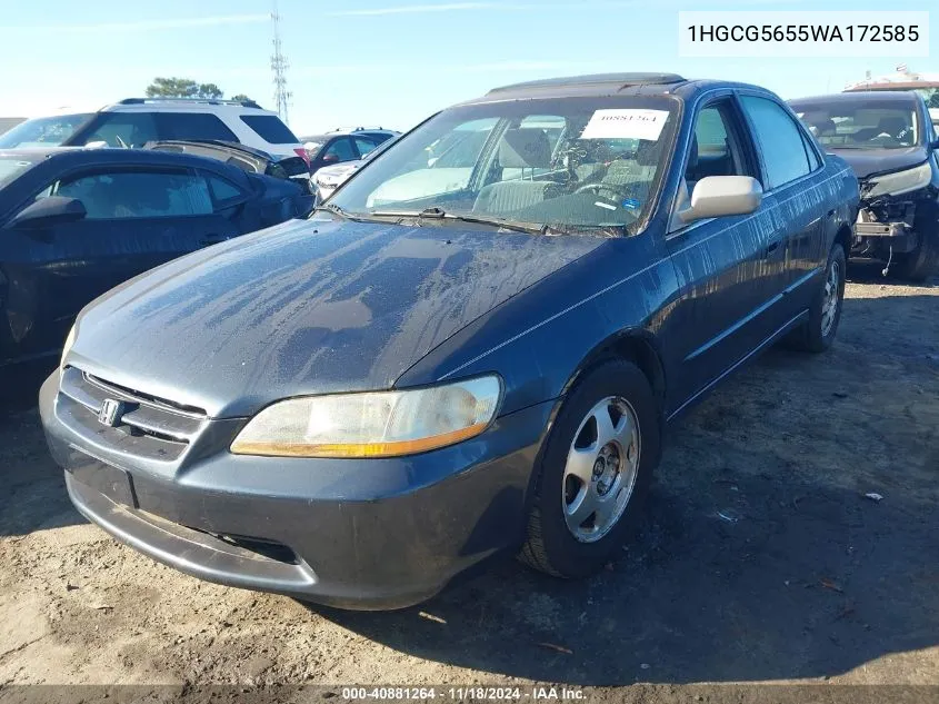 1998 Honda Accord Ex VIN: 1HGCG5655WA172585 Lot: 40881264