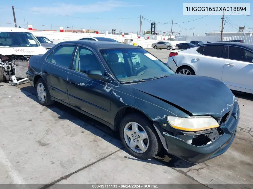 1999 Honda Accord Ex V6 VIN: 1HGCG1652XA018894 Lot: 39711133