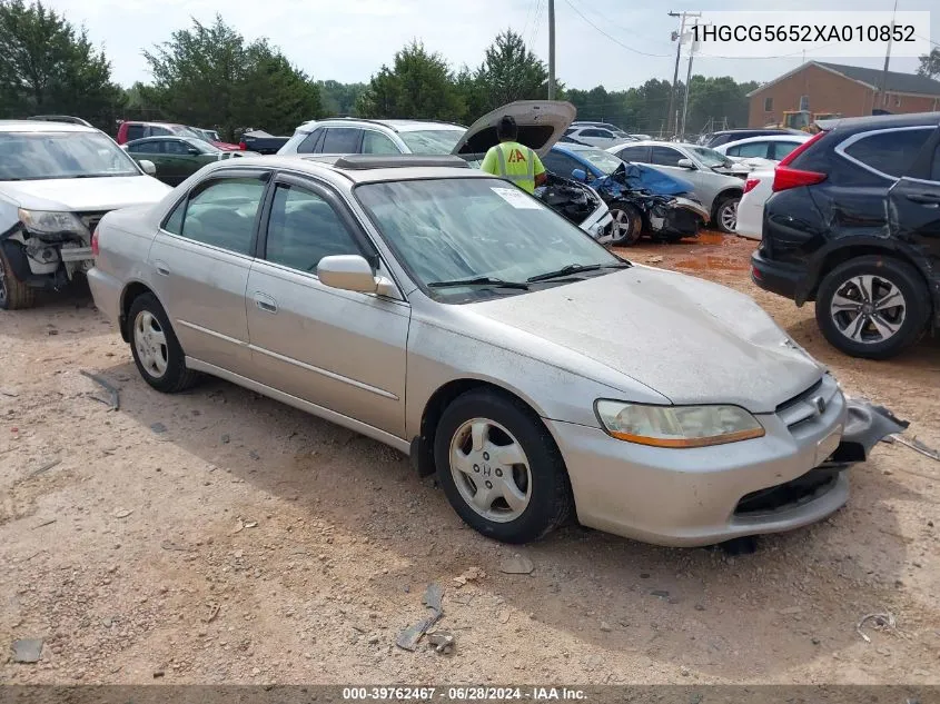 1999 Honda Accord Ex VIN: 1HGCG5652XA010852 Lot: 39762467